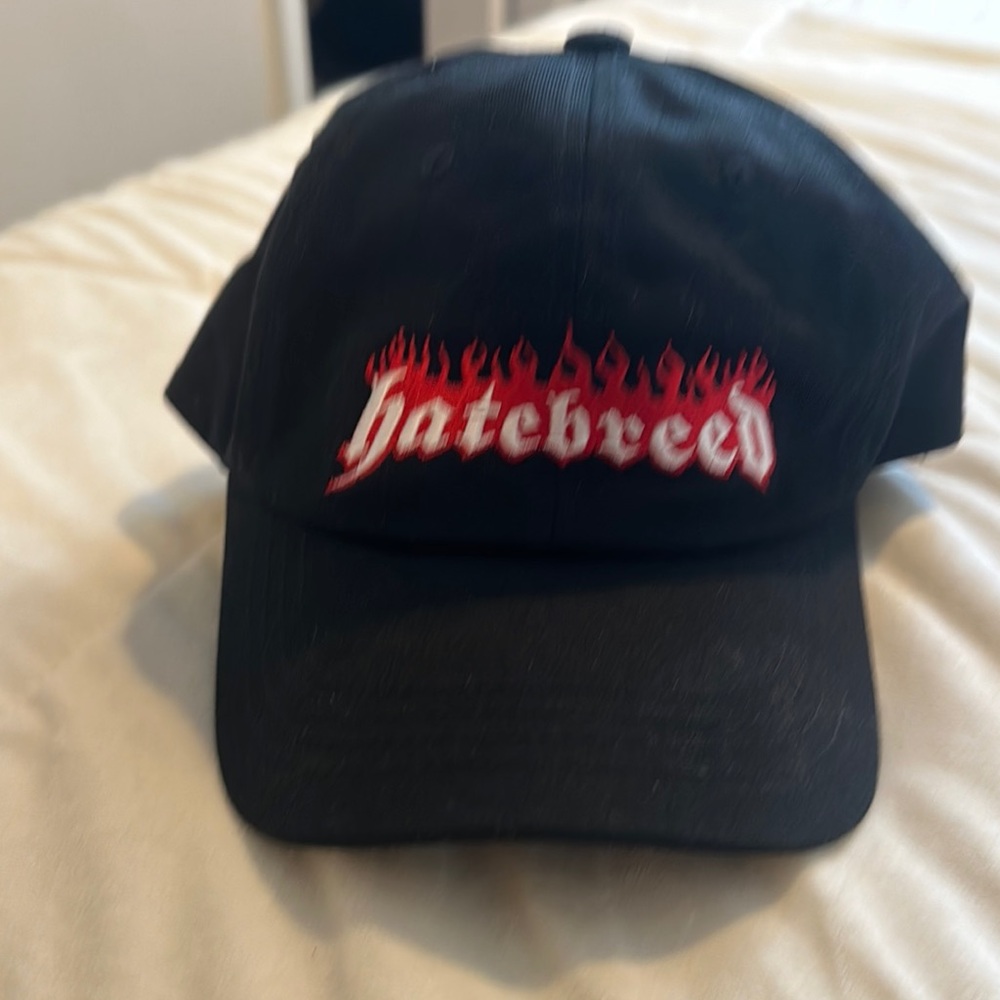 Hatebreed Black Cap with Red Flames